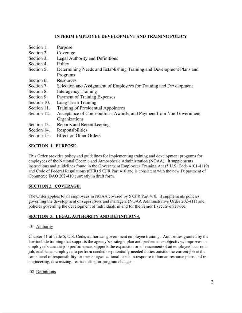 10+ Training Policy Templates Free Pdf Format Download Pertaining To Training Report Template Format
