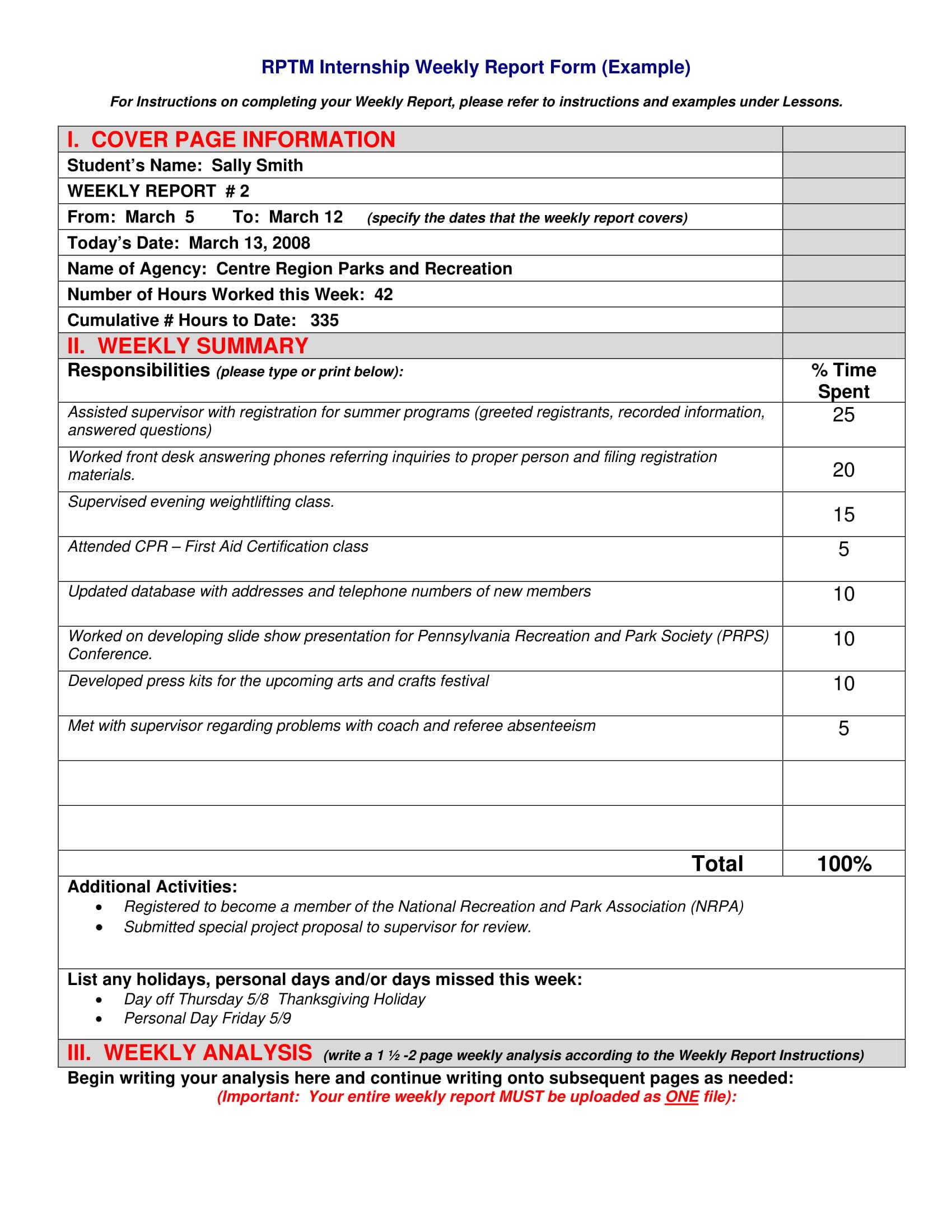 10+ Weekly Operations Report Examples – Pdf, Word, Pages Throughout Operations Manager Report Template