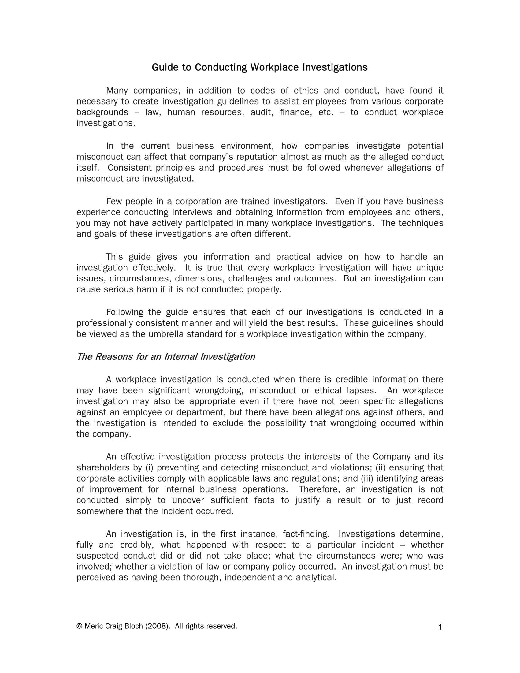 10+ Workplace Investigation Report Examples – Pdf | Examples With Regard To Sexual Harassment Investigation Report Template