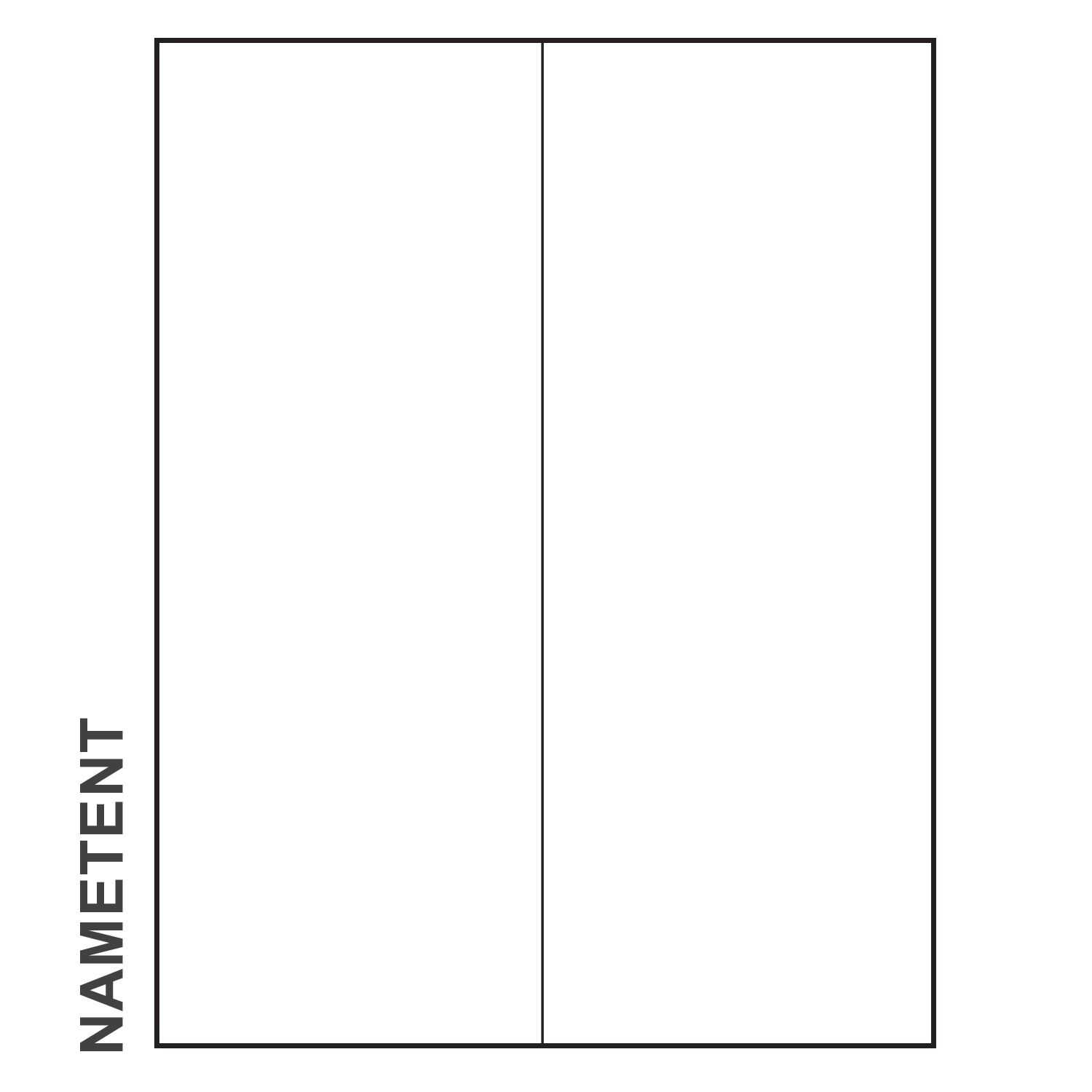 11" X 4 1/4" Paper Nametent, Blank, Pack Of 100 Nametents For Tent Card Template Word