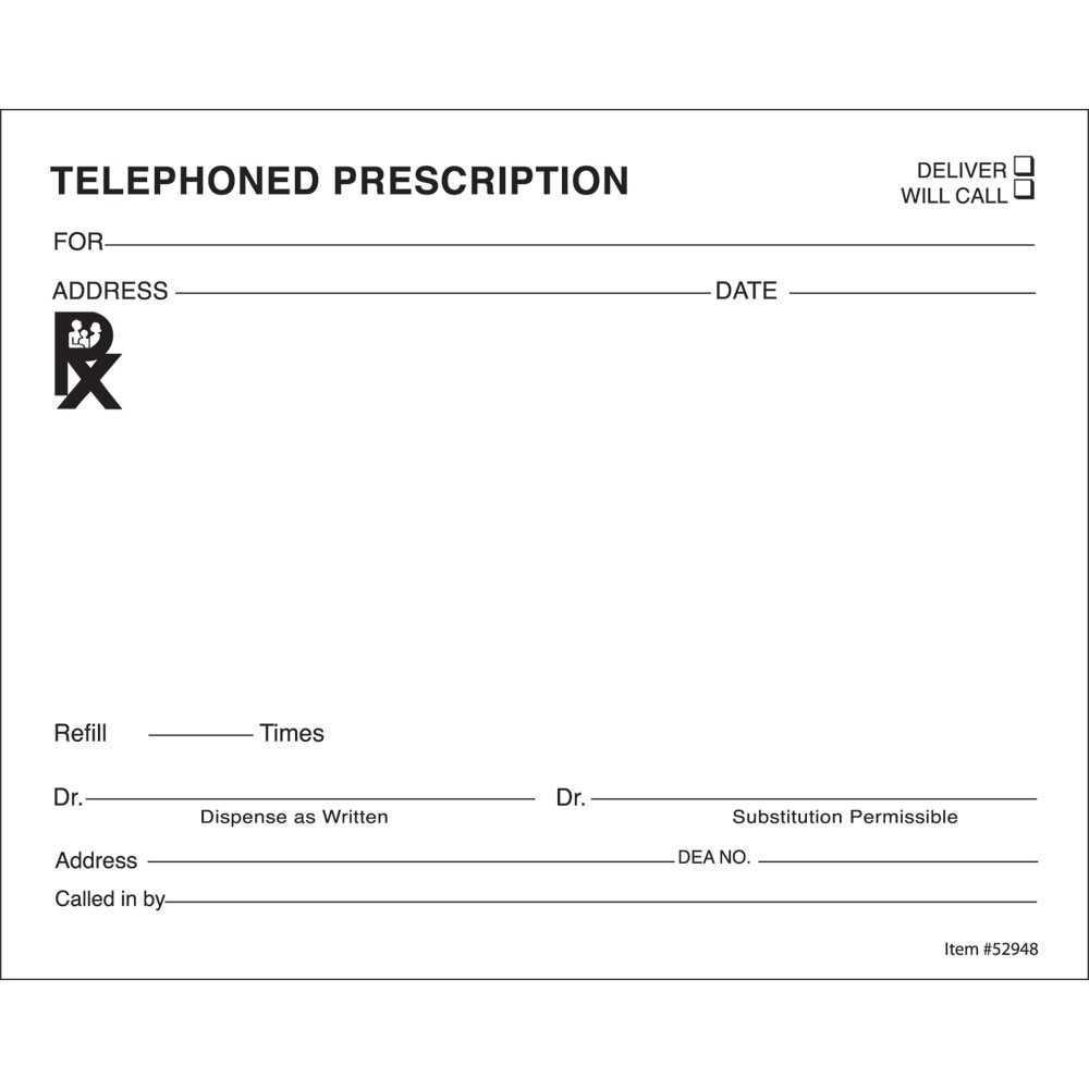 14+ Prescription Templates – Doctor – Pharmacy – Medical With Regard To Blank Prescription Form Template