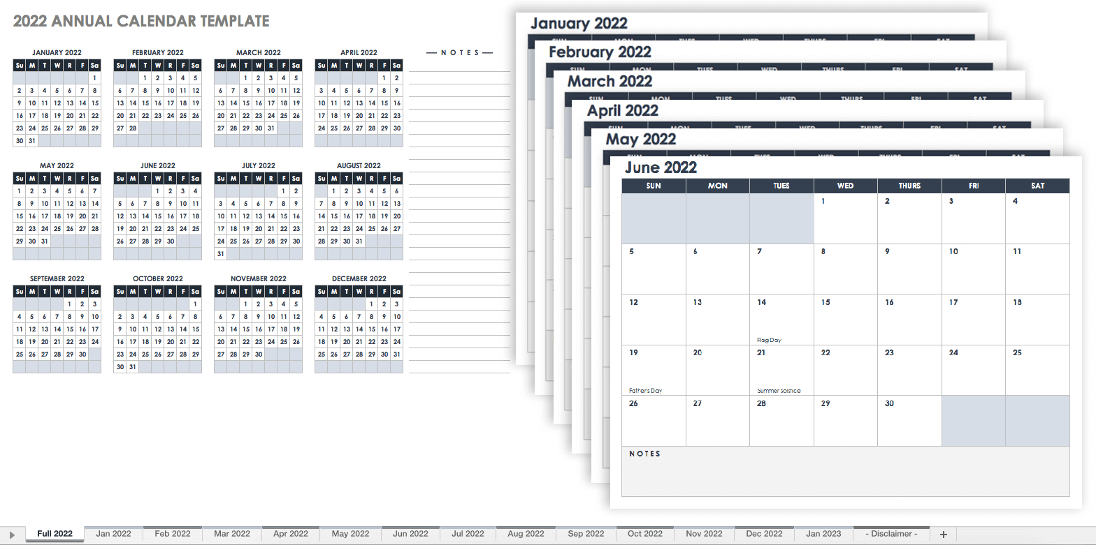 15 Free Monthly Calendar Templates | Smartsheet Pertaining To Blank Word Wall Template Free