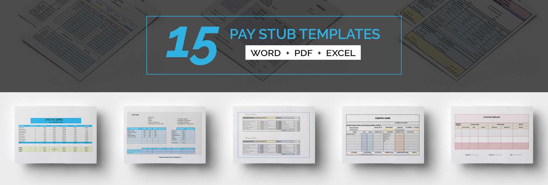 15+ Free Pay Stub Templates – Corporate, Employee, Company Regarding Free Pay Stub Template Word