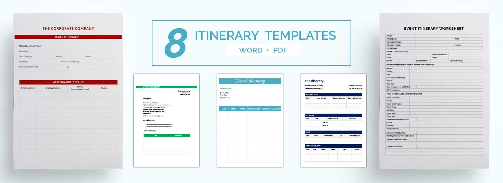 16+ Free Itinerary Templates – Travel, Wedding, Vacation Pertaining To Blank Trip Itinerary Template