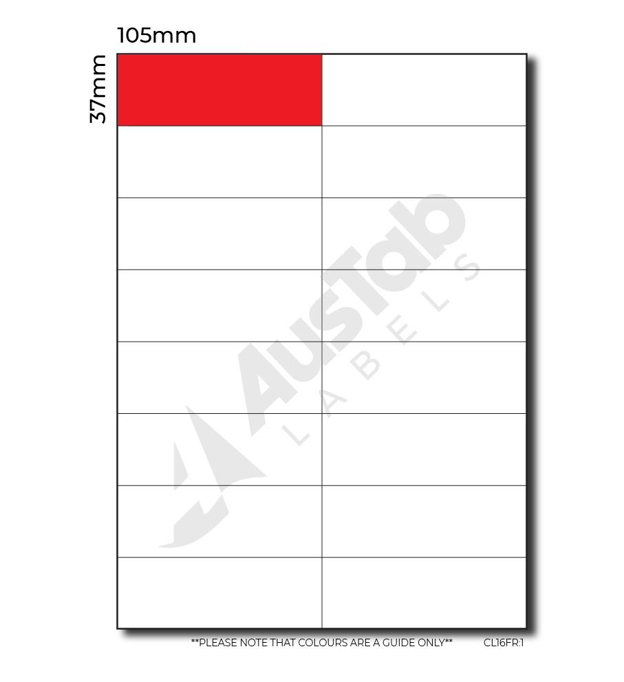 16 Labels Per Page (Cl16Fr:1) In Word Label Template 16 Per Sheet A4