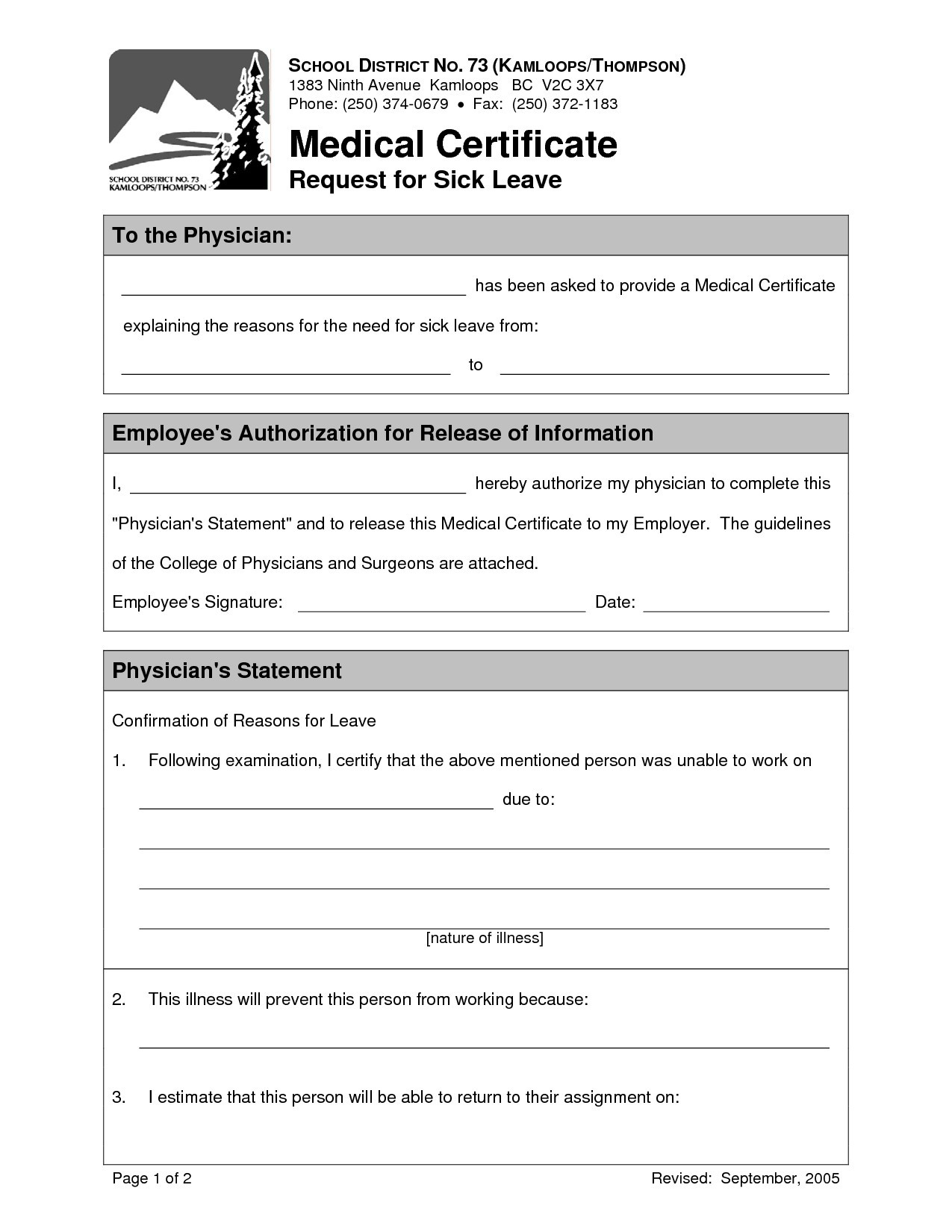 19+ Medical Certificate Templates For Leave – Pdf, Docs Within Medical Report Template Doc