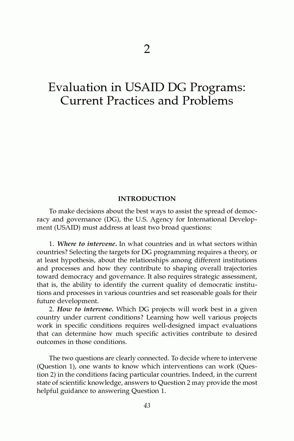 2 Evaluation In Usaid Dg Programs: Current Practices And With Regard To Monitoring And Evaluation Report Writing Template