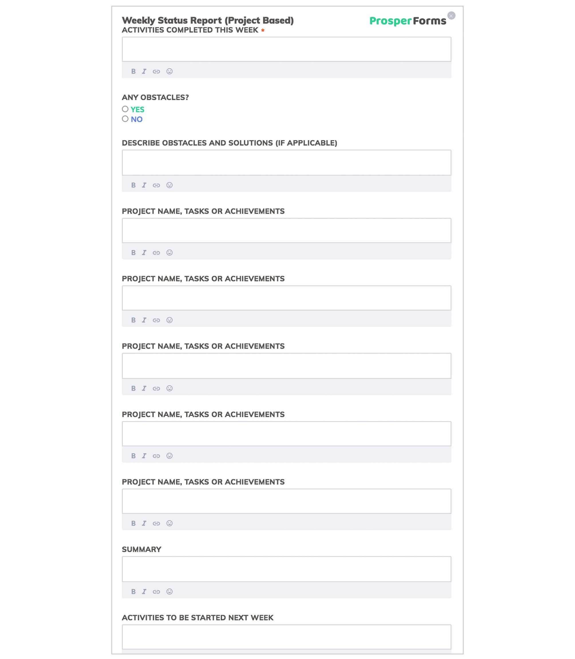 2 Remarkably Simple Weekly Progress Report Templates | Free For Progress Report Template Doc