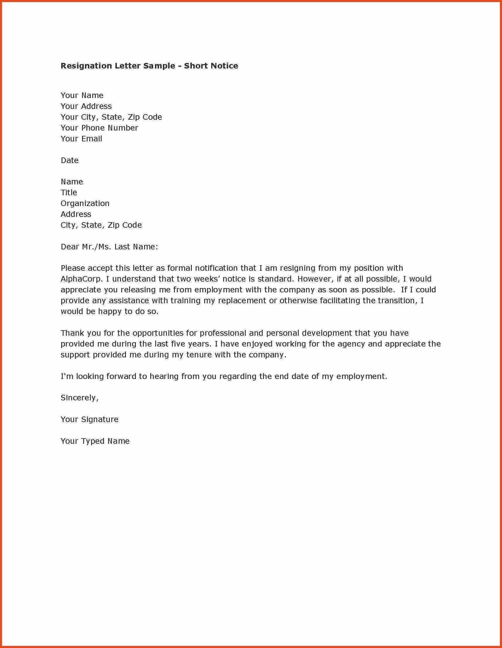 2 Weeks Notice Template Word – Calep.midnightpig.co Inside Two Week Notice Template Word