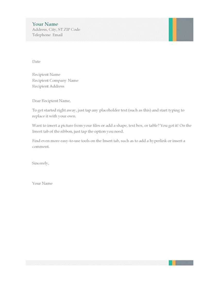 20 Best Free Microsoft Word Corporate Letterhead Templates Inside Headed Letter Template Word