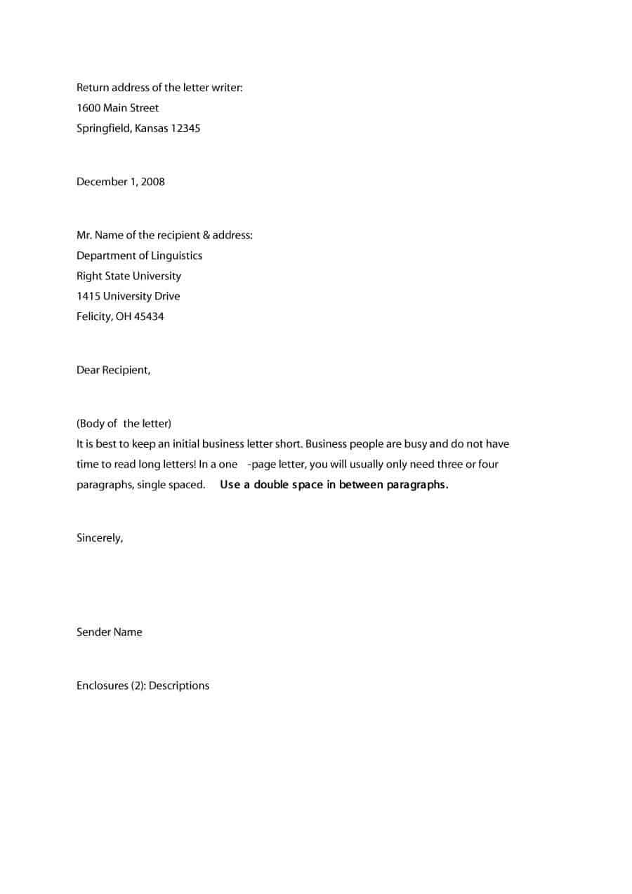 20+ Business Letter Formats Word Pdfs – Find Word Letters Throughout Microsoft Word Business Letter Template