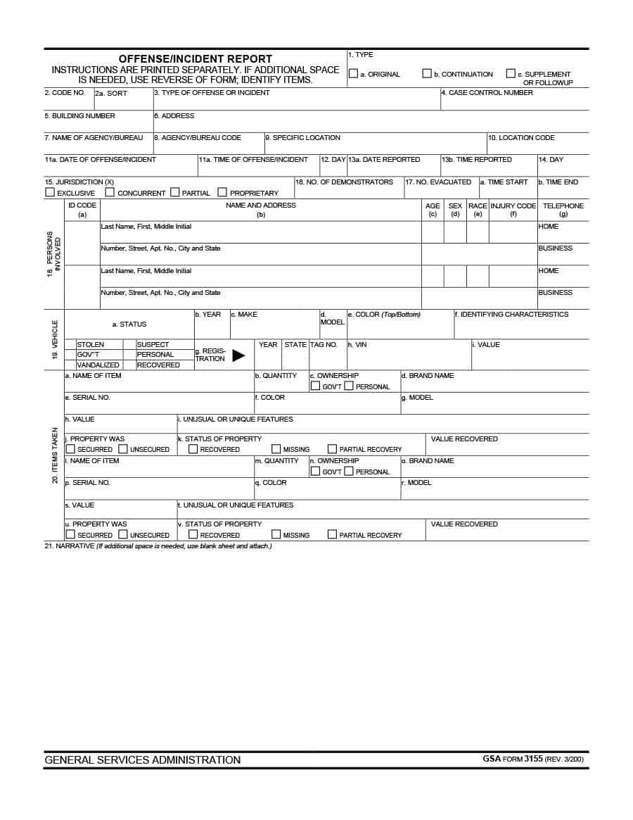 20+ Police Report Template & Examples [Fake / Real] ᐅ Intended For Police Report Template Pdf