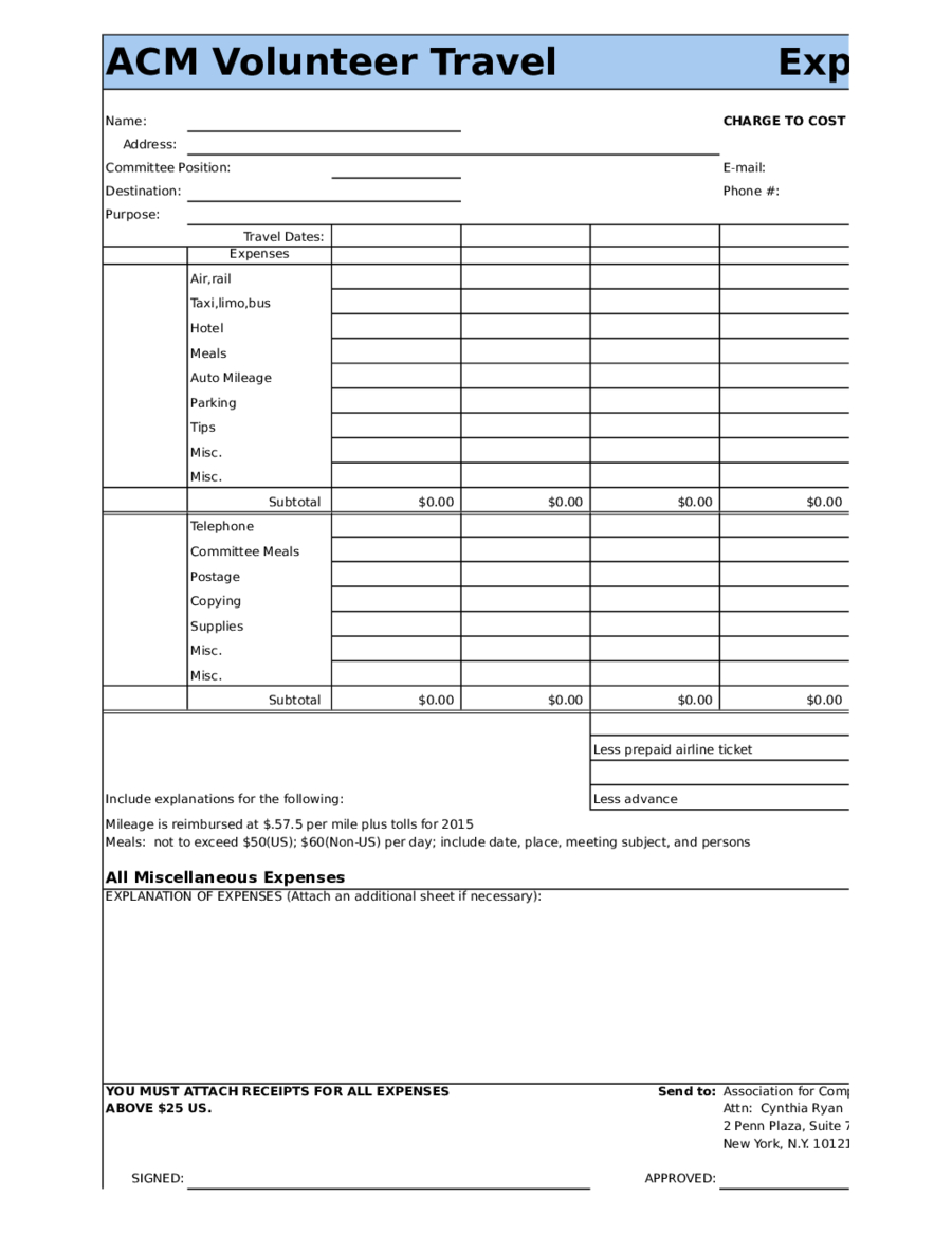 2020 Expense Report Form – Fillable, Printable Pdf & Forms With Regard To Air Balance Report Template