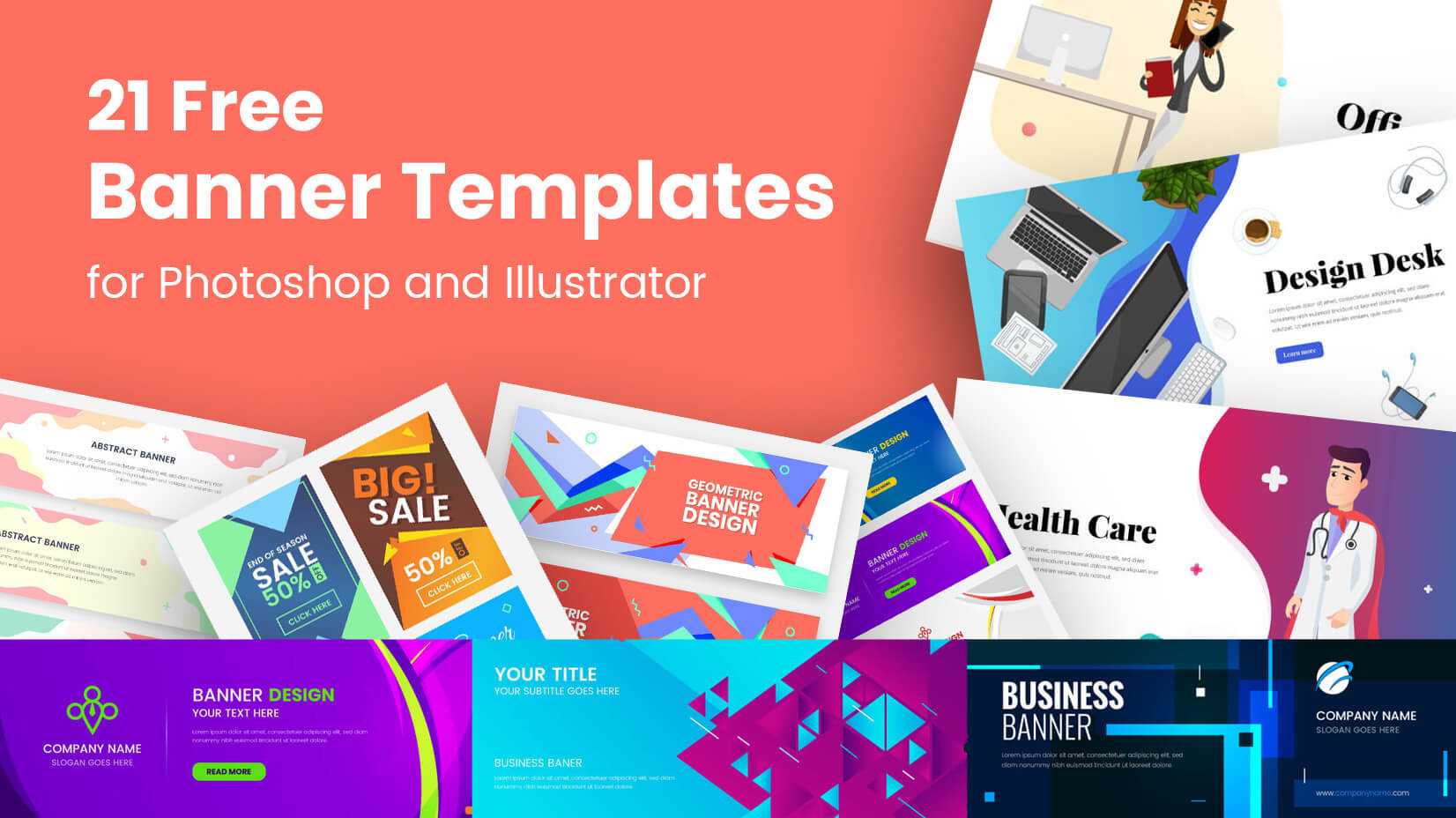 21 Free Banner Templates For Photoshop And Illustrator Intended For Free Online Banner Templates