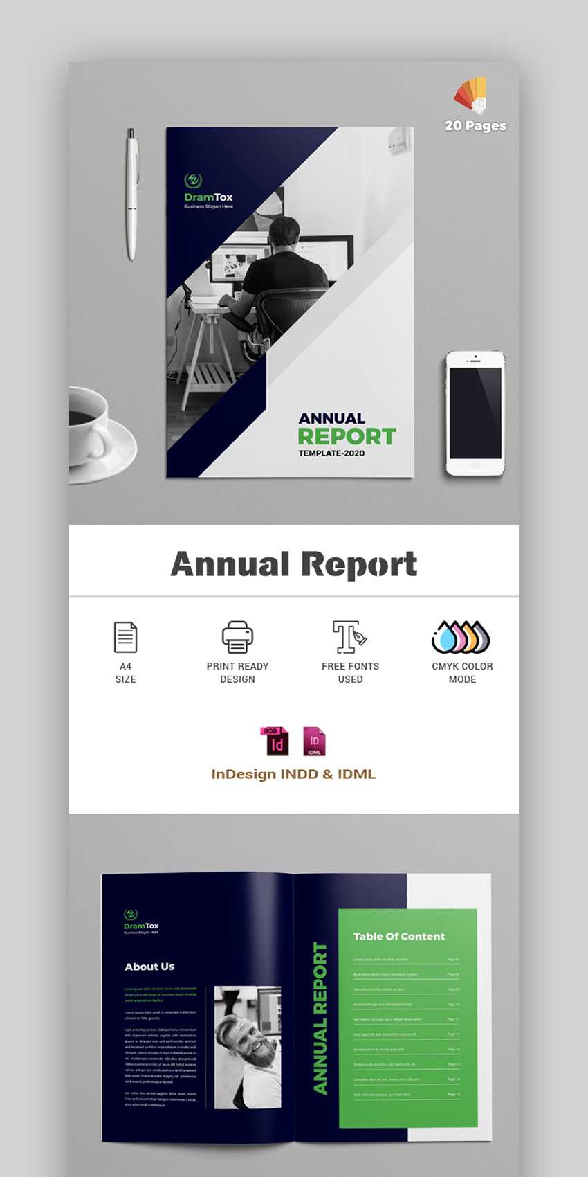 25+ Best Annual Report Templates – With Creative Indesign Intended For Annual Report Template Word Free Download