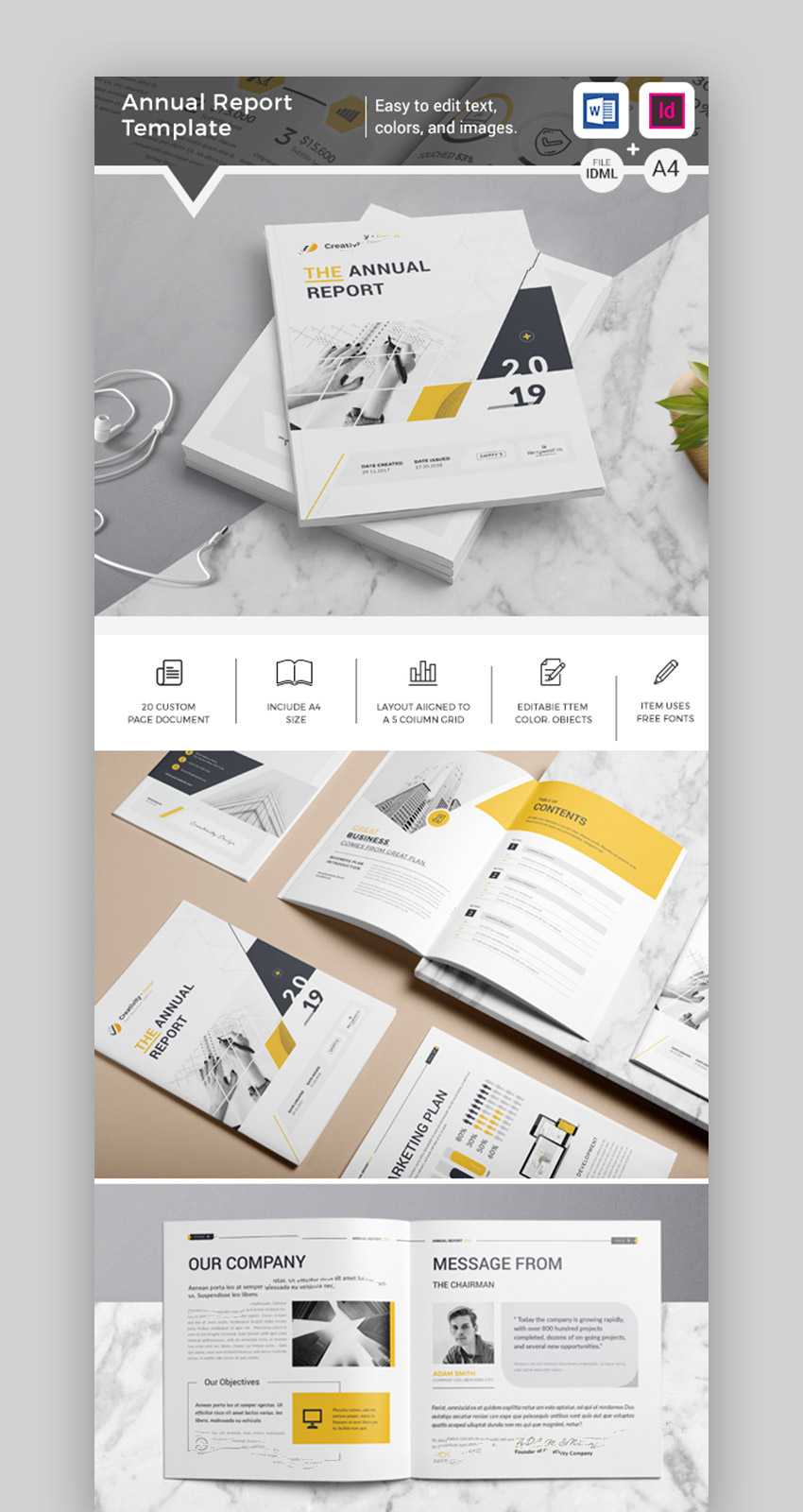 25+ Best Annual Report Templates – With Creative Indesign Throughout Illustrator Report Templates