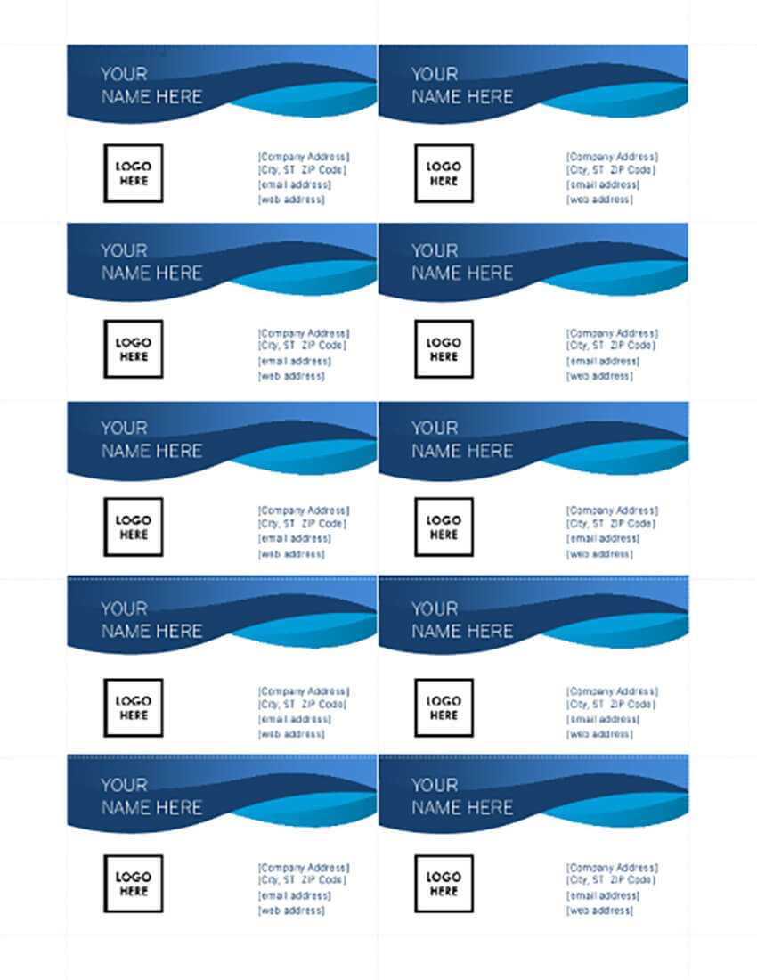 25+ Free Microsoft Word Business Card Templates (Printable Within Free Business Cards Templates For Word