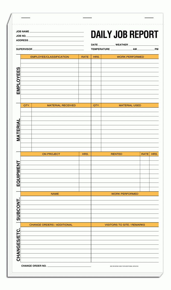 28+ [ Daily Job Report Template ] | Doc 580600 Daily Job Within Employee Daily Report Template