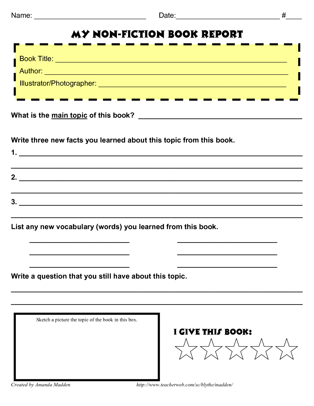 28+ [ Historical Fiction Book Report Form ] | Book Report Intended For Middle School Book Report Template