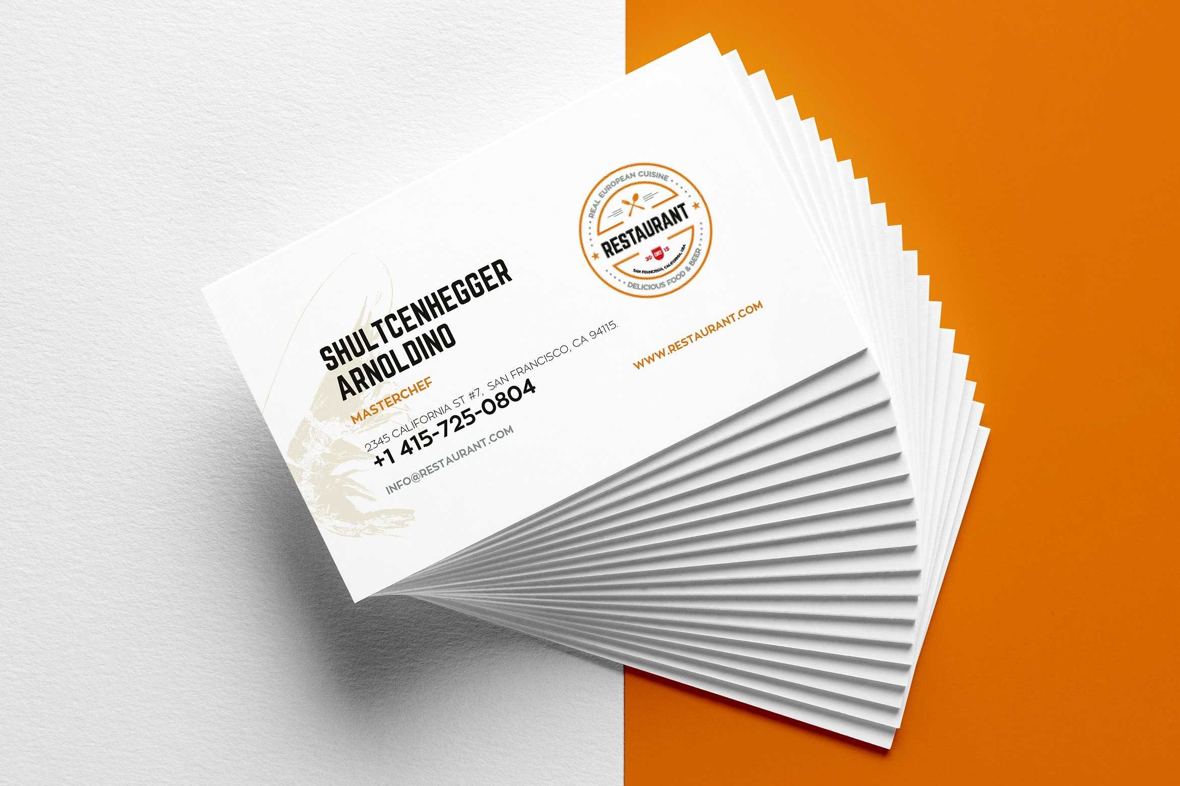 29+ Creative Restaurant Business Card Templates – Ai, Apple Inside Blank Business Card Template Download