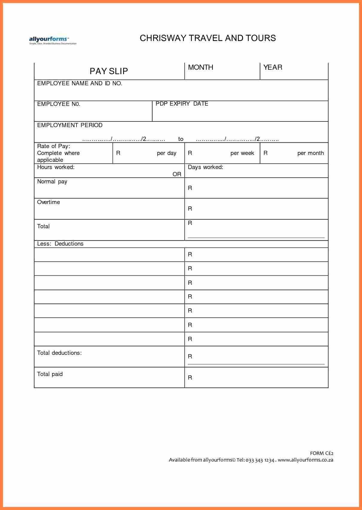2F7D Payroll Payslip Template | Wiring Library Within Blank Payslip Template