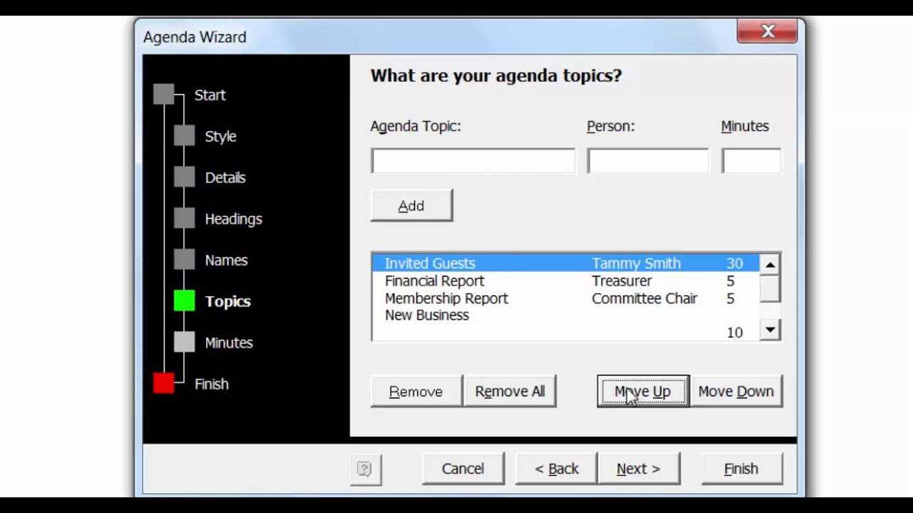 3 The Agenda Wizard And Templates With Agenda Template Word 2010