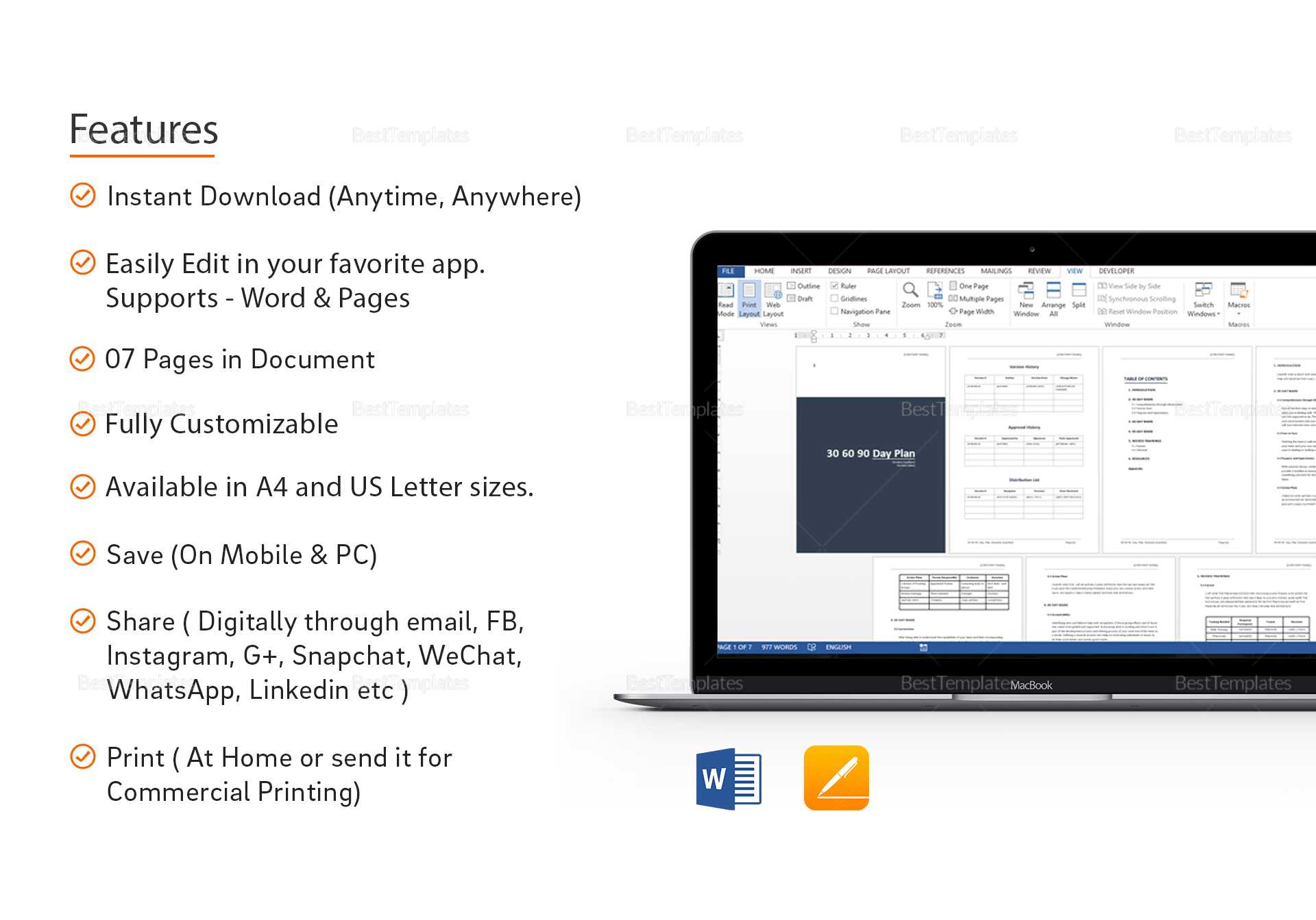 30 60 90 Day Plan Template In 30 60 90 Day Plan Template Word