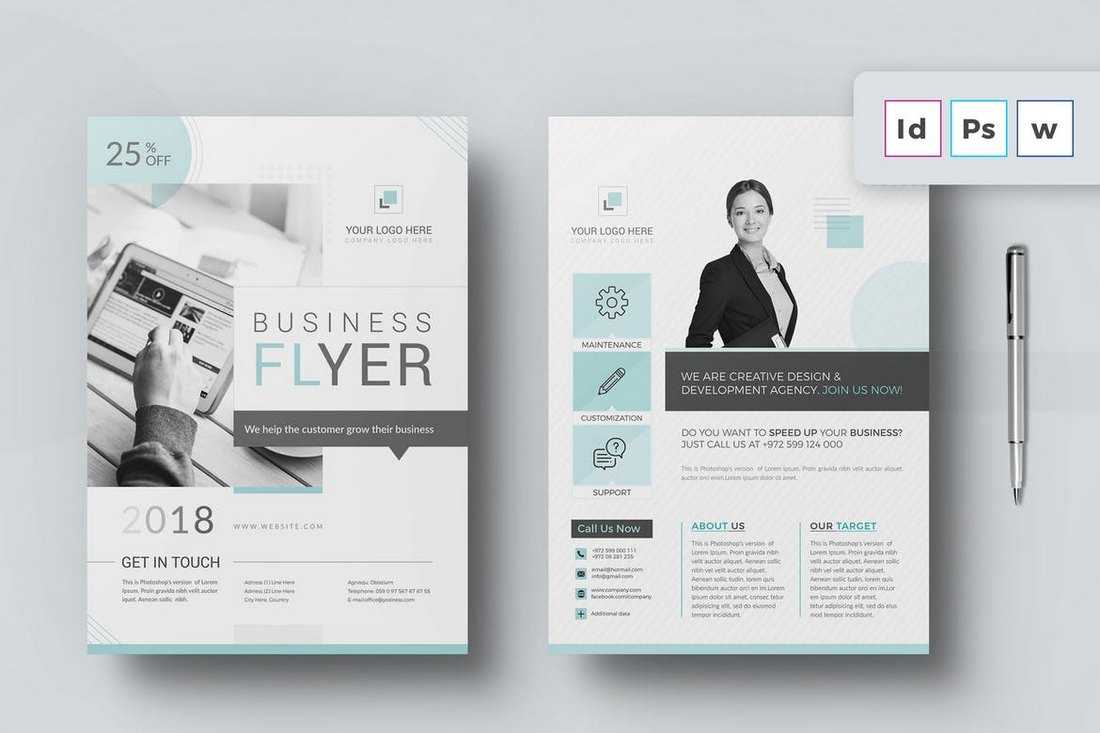 30+ Best Microsoft Word Brochure Templates – Creative Touchs Regarding Free Business Flyer Templates For Microsoft Word