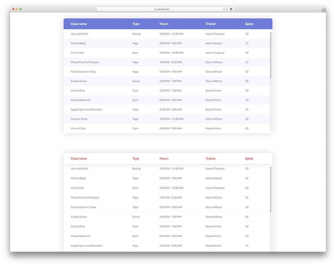 30 Simple Css3 & Html Table Templates And Examples 2020 Intended For Html Report Template Download