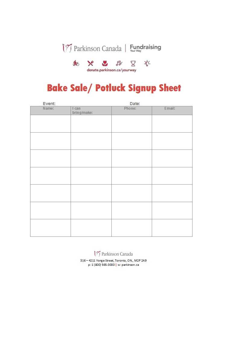 38 Best Potluck Sign Up Sheets (For Any Occasion) ᐅ Templatelab With Free Sign Up Sheet Template Word