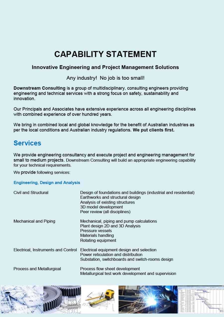 39 Effective Capability Statement Templates (+ Examples) ᐅ Pertaining To Capability Statement Template Word