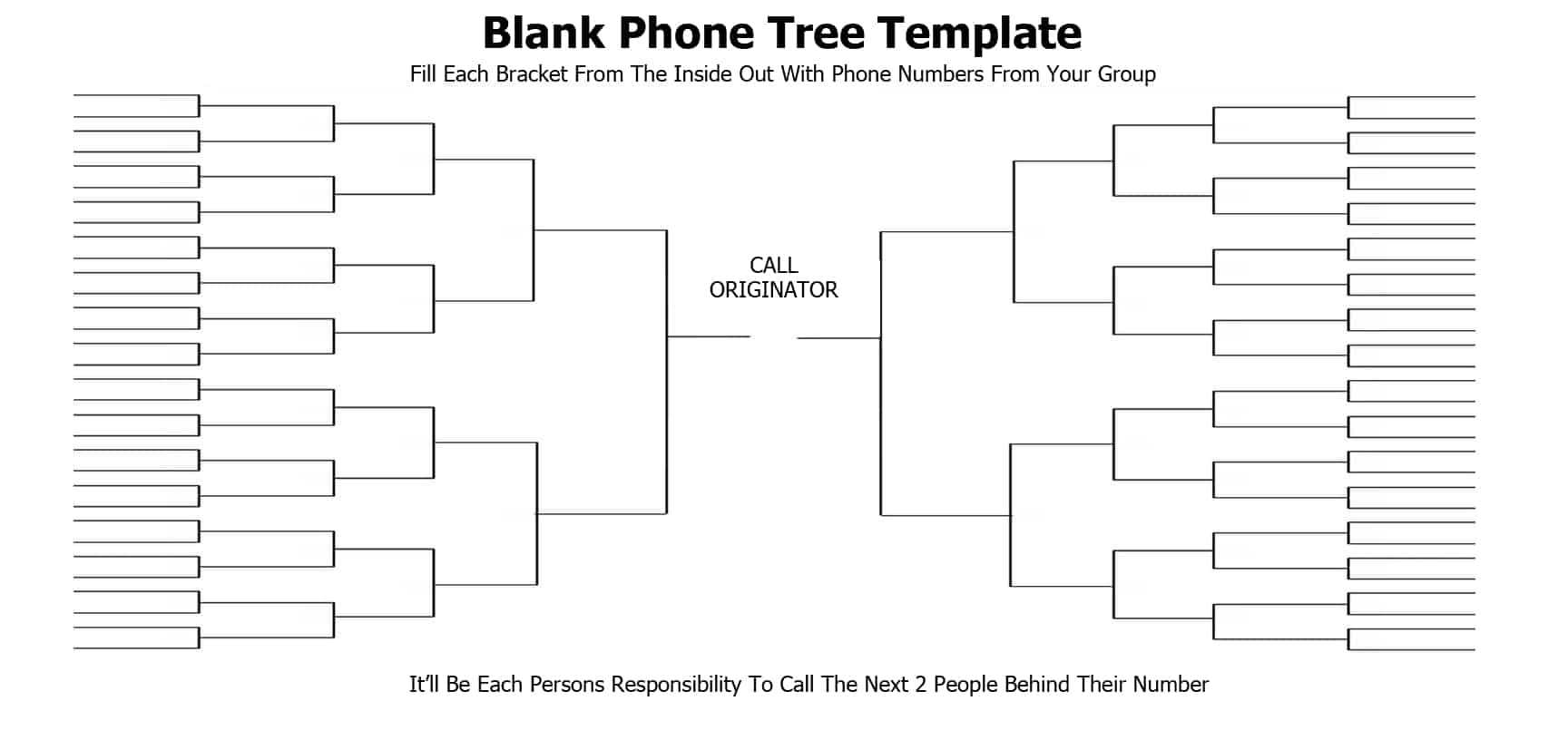 4 Phone Tree Templates – Word Excel Formats Pertaining To Calling Tree Template Word
