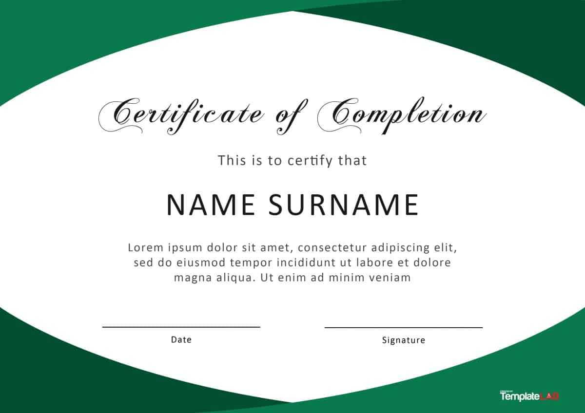 40 Fantastic Certificate Of Completion Templates [Word Within Training Certificate Template Word Format