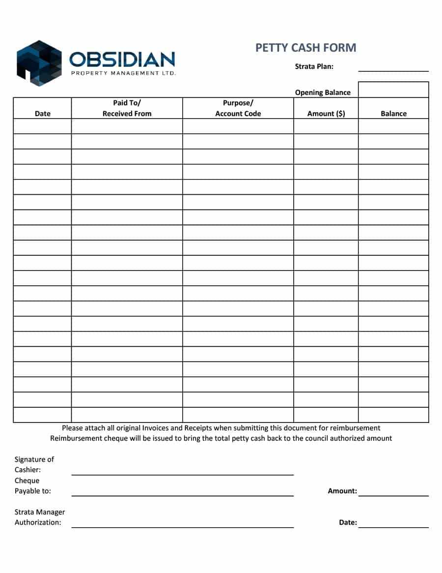 40 Petty Cash Log Templates & Forms [Excel, Pdf, Word] ᐅ Within Petty Cash Expense Report Template