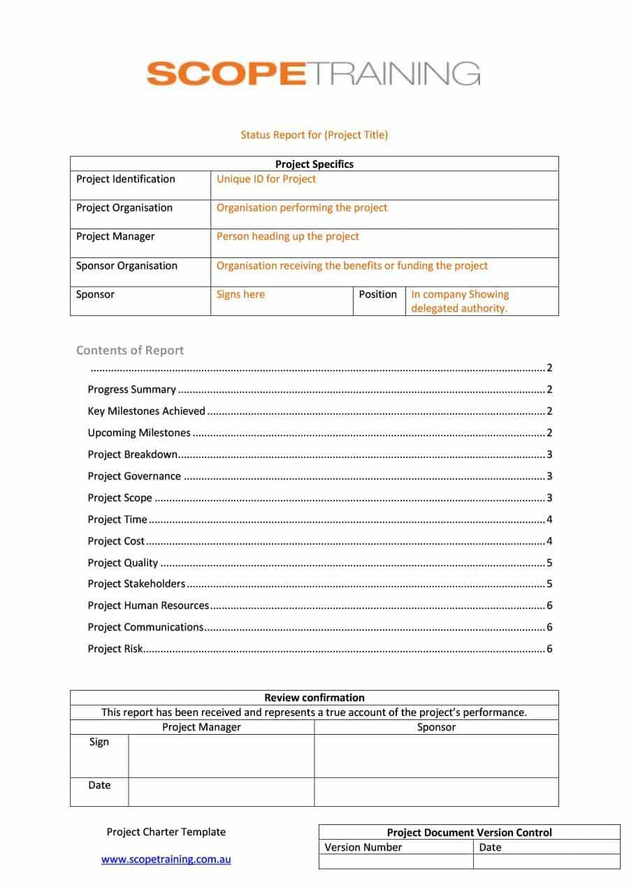 40+ Project Status Report Templates [Word, Excel, Ppt] ᐅ With Regard To Educational Progress Report Template