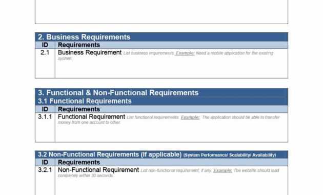 40+ Simple Business Requirements Document Templates ᐅ for Report Requirements Template