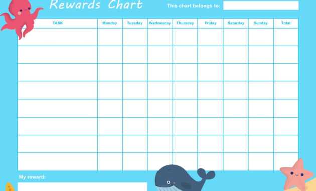 44 Printable Reward Charts For Kids (Pdf, Excel &amp; Word) for Reward Chart Template Word