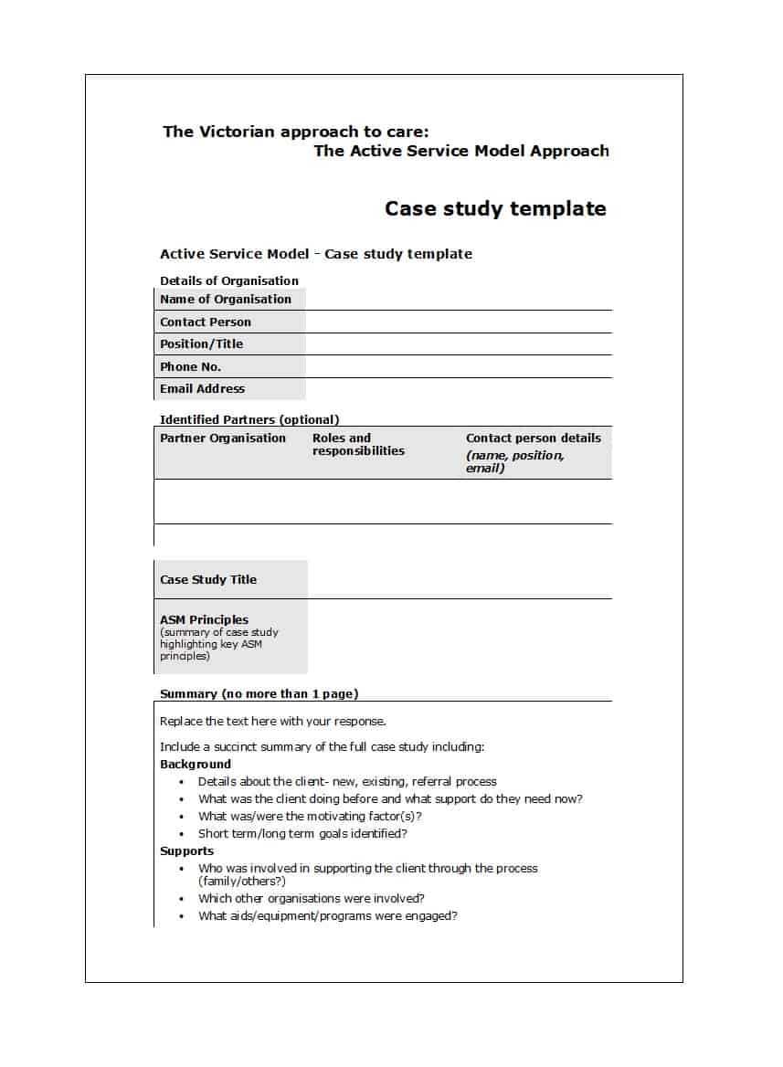 49 Free Case Study Templates ( + Case Study Format Examples + ) In Case Report Form Template