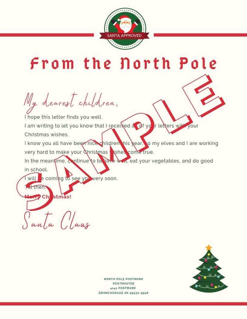 5 Letter To Santa Template Printables (Downloadable Pdf) Regarding Santa Letter Template Word