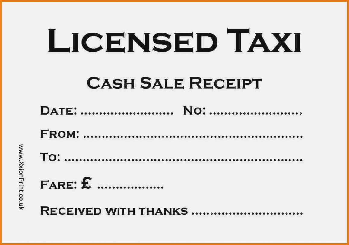5+ Taxi Receipt Blank – Receipt Template Intended For Blank Taxi Receipt Template