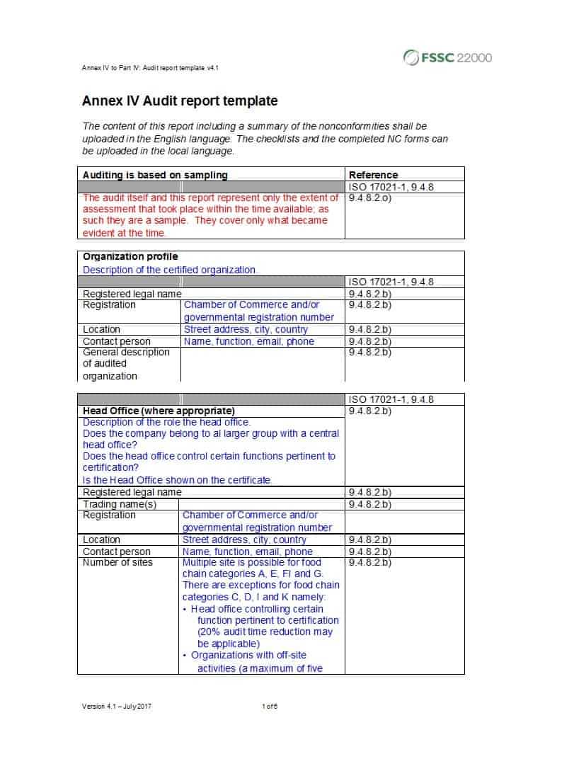 50 Free Audit Report Templates (Internal Audit Reports) ᐅ Pertaining To Funding Report Template