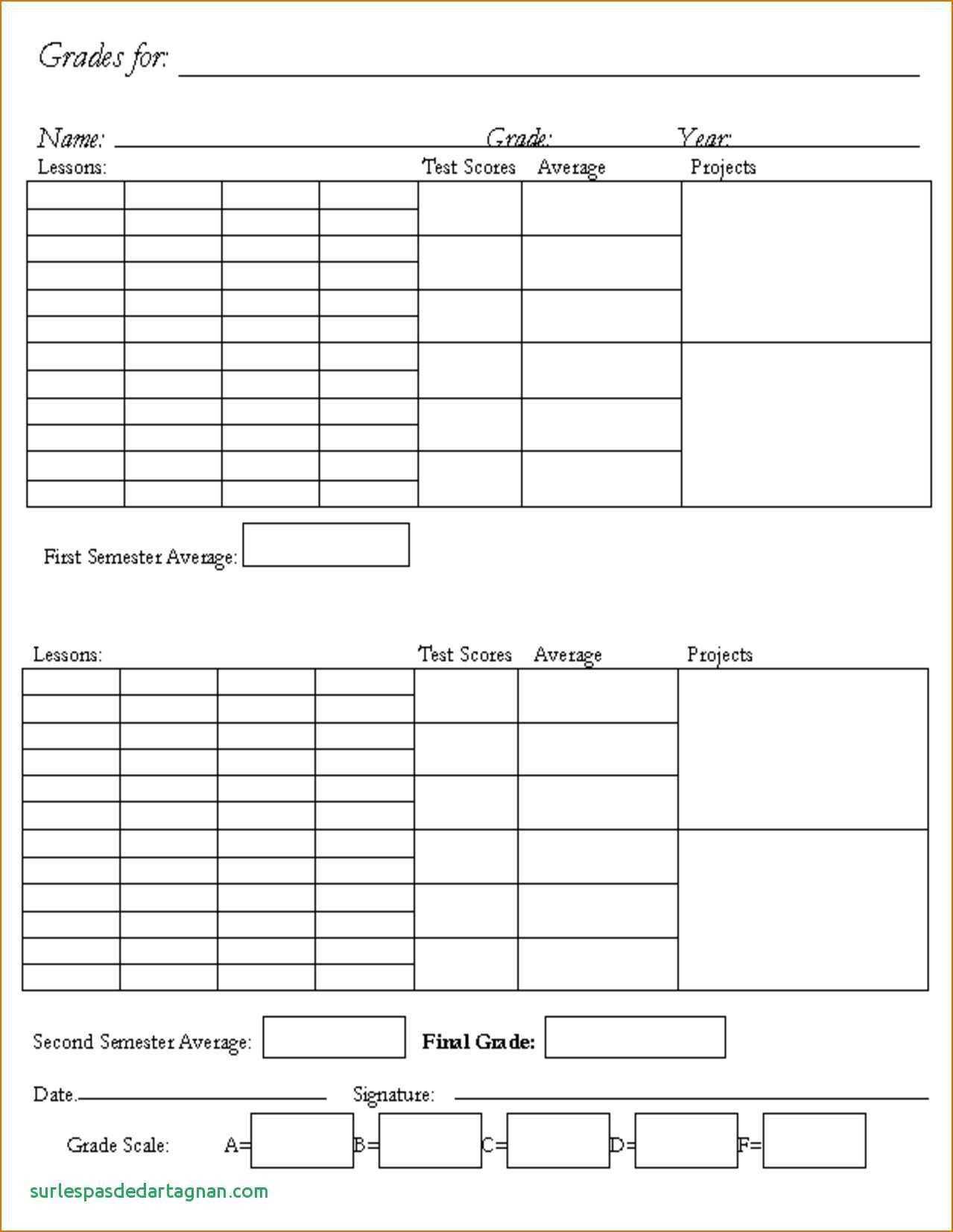 56 Free Printable Homeschool Middle School Report Card Inside Homeschool Middle School Report Card Template