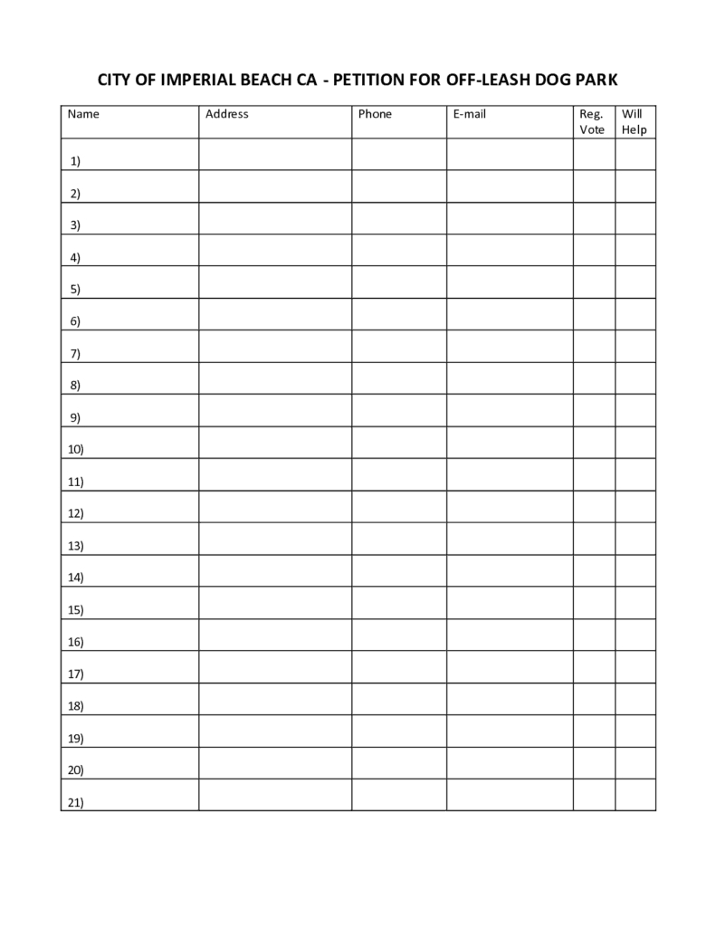6+ Petition Templates – Word Excel Pdf Formats Inside Blank Petition Template