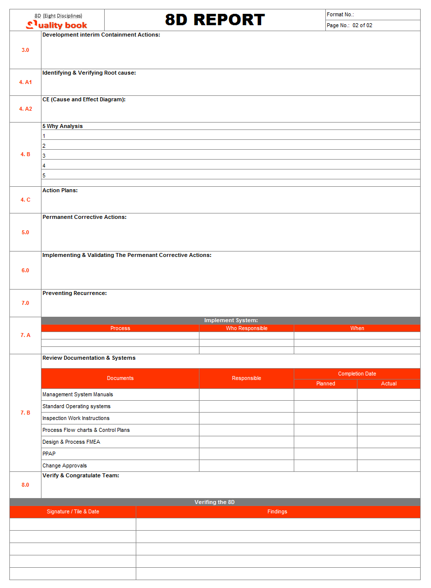 8D (Eight Disciplines) - The Problem Solving Tool With Regard To 8D Report Template Xls