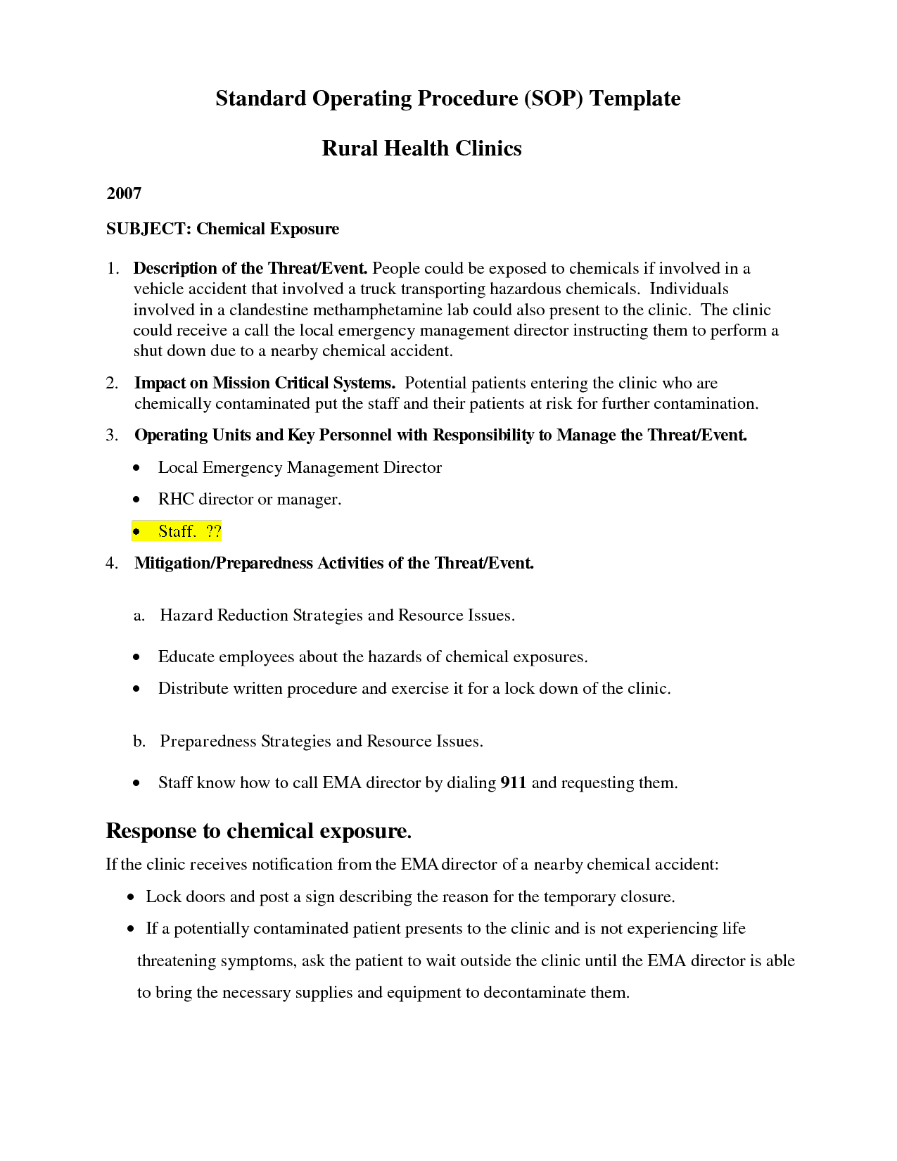 9+ Standard Operating Procedure (Sop) Templates – Word Excel Inside Procedure Manual Template Word Free