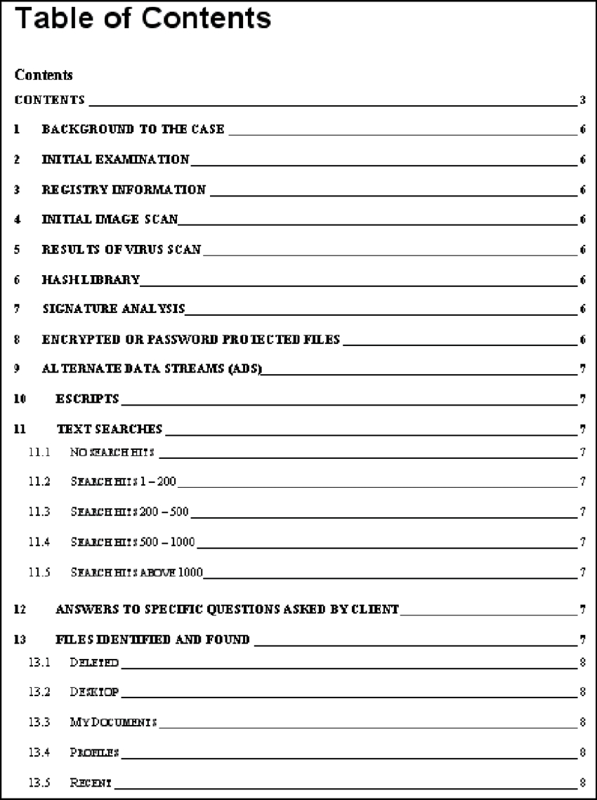 A Digital Forensic Report Format 44 | Download Scientific For Forensic Report Template