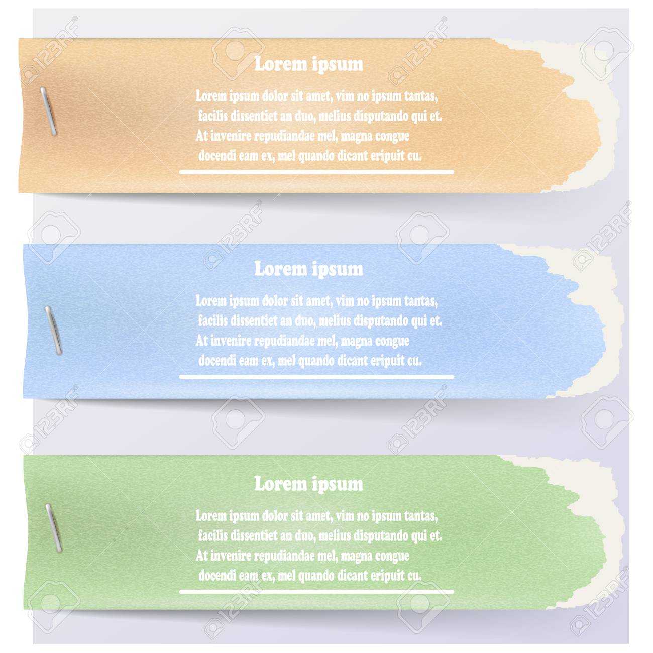 Abstract Color Paper Banners For Infographic Staples. Vector.. Pertaining To Staples Banner Template