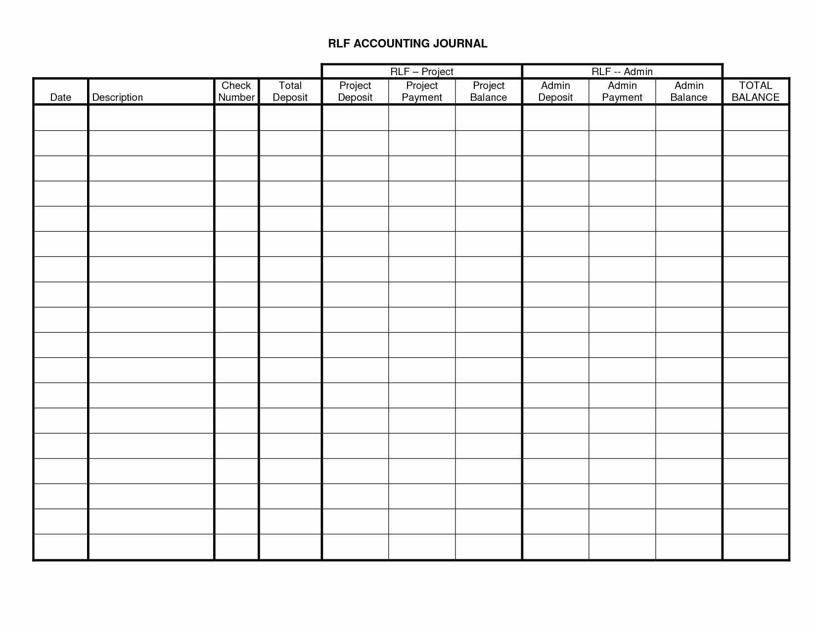 Accounting Ledger Worksheet | Printable Worksheets And Within Blank Ledger Template