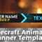 Advanced .gif Minecraft Animated Banner Template – "elegant Dazzle" Intended For Animated Banner Template