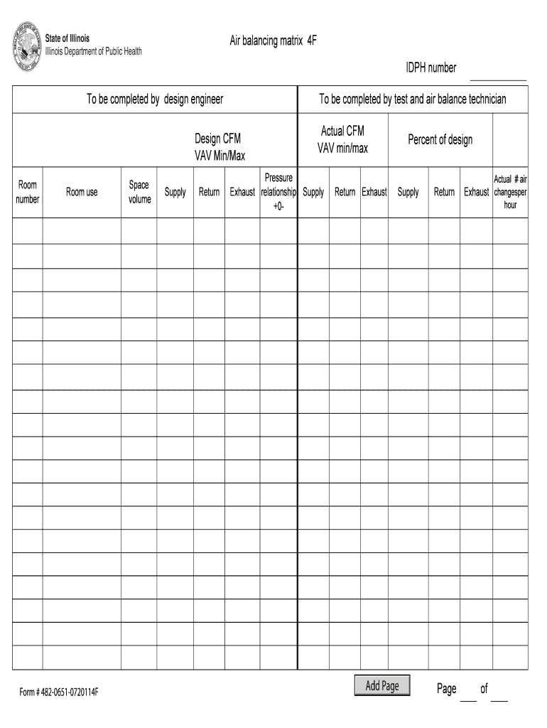 Air Balance Report Template